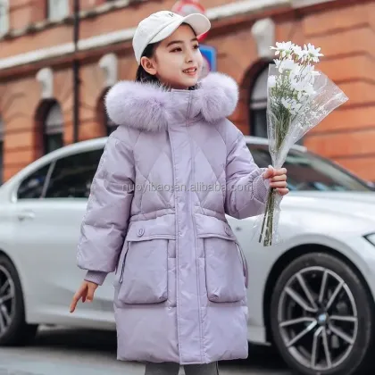 2024 New Girls' Thick Winter Cotton-Padded Coat