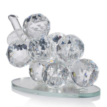 Crystal fruits with glass base and house decorative crafts crystal grape