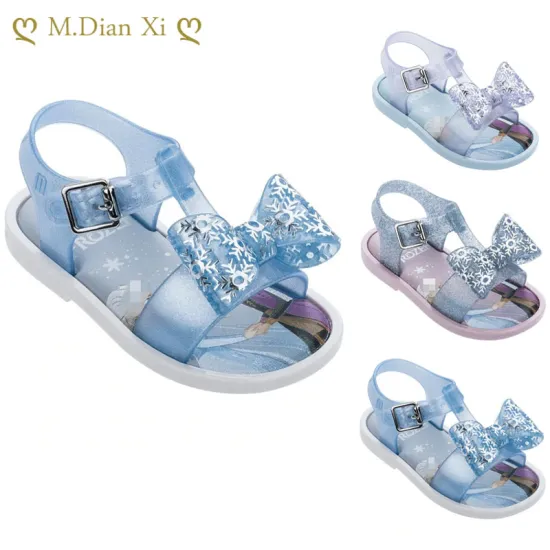 New Girls Elsa Jelly Shoes 2020 Fashion Elsa Princess Girls Sandals Candy Sandals Children's Summer Beach Wear Sandal Shoes