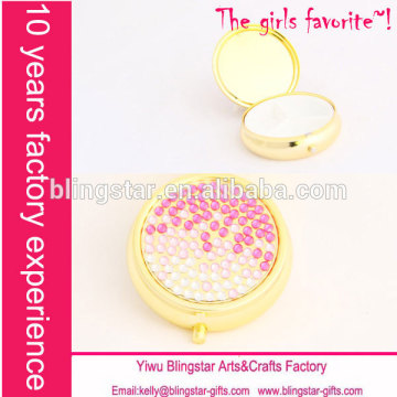 rhinesone metal pill box with key chain