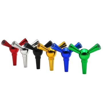 Shisha Hose Accessories One-to-Two Hose Adapter Aluminum Stem Shisha Hookah Smoking Pipe Connection Joint bifurcate