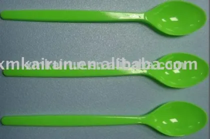 16.5cm Green Color Plastic Ice Cream Spoon