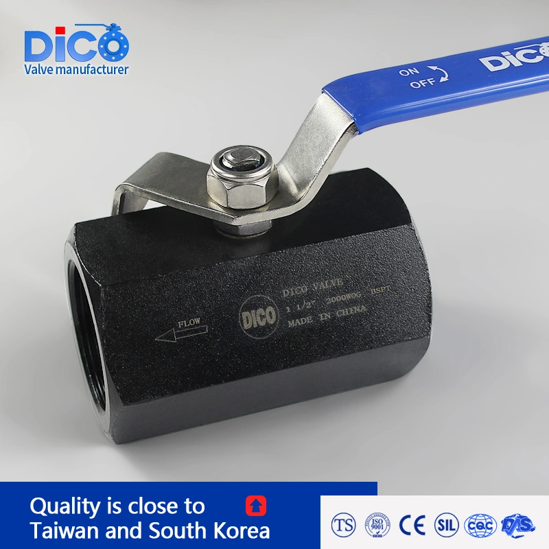 CE ISO Ts 2000wog Hexagonal Carbon Steel NPT 1PC Industrial Floating Ball Valve