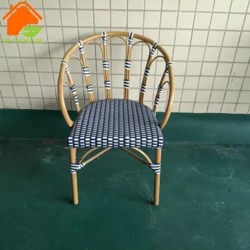 French Style Bamboo Bistro Chair for Outdoor Garden