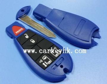 New ! Blue color Chrysler 3+1 button remote key blank , keyless cover , case shell