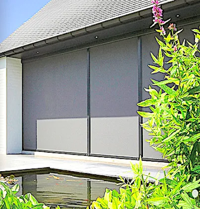 Roller Blinds and Sunscreen Curtains with Outdoor Blinds