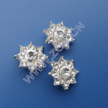 Zinc Alloy button with rhineston,fashion metal button,rhineston button