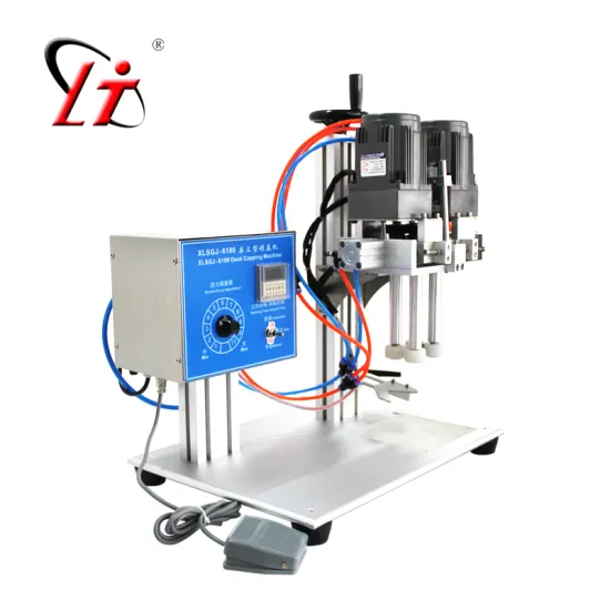 Semi-Automatic Pneumatic Screw Bottle Rotary Capping Machine XLSGJ-6100 for Plastic Bottles