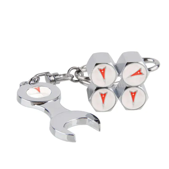 For Pontiac Logo GTO firebird solstice sunfire grand am prix vibe solstic Car Tyre Valve Cap Trunk Wheel Cover With KeyChain