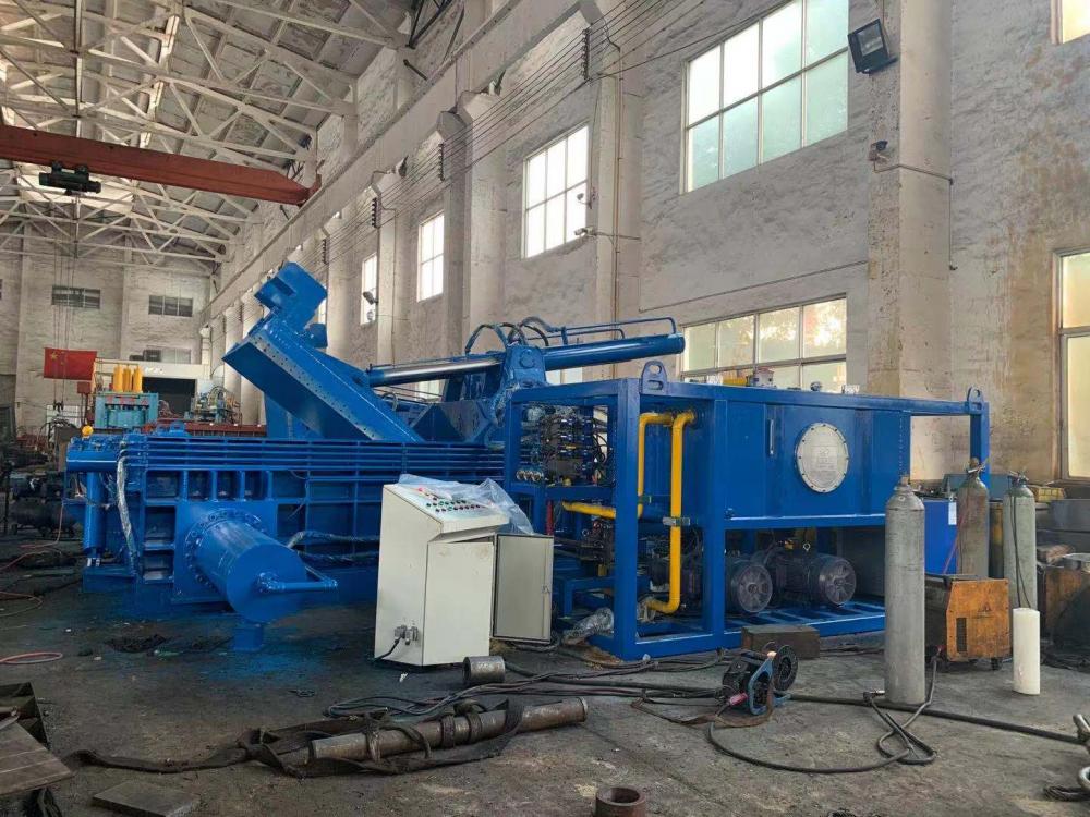 Old Metal Hydraulic Aluminum Profile Sheets Baling Press