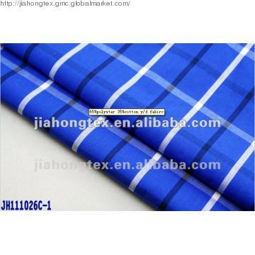 65%polyster 35%cotton yarn dyed  fabirc for shirting