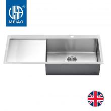 Single Bowl Stainless Steel Drainboard Kitchen Sink