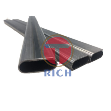 Q235 25*10*1mm Welded Flat Oval Steel Tubing