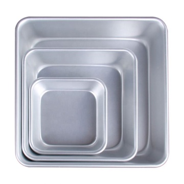 Piatta per torte quadrate in alluminio anodizzato di qualità per cheesecakes e torte