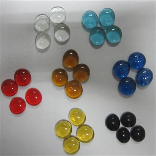 perles de verre coloré de gros 17-19mm