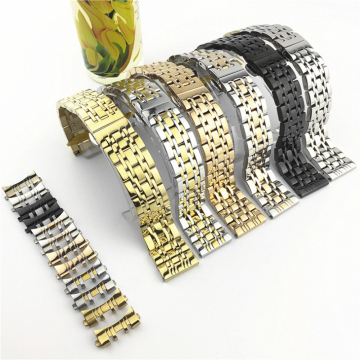 Accept Logo Etch Watch Bracelet 12mm-24mm Black Silver Gold Stainless Steel