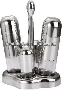 18-10 stainless steel Luxe Condiment spice jar set 4 pcs