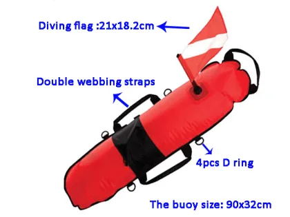 Fish torpedo inflatable spearfishing float