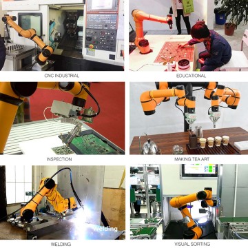 Braço robótico colaborativo de robô de material industrial