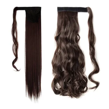 Real Human Hair Extensions: Extra Thick Long Ponytail with Strapping, Clip-In Style