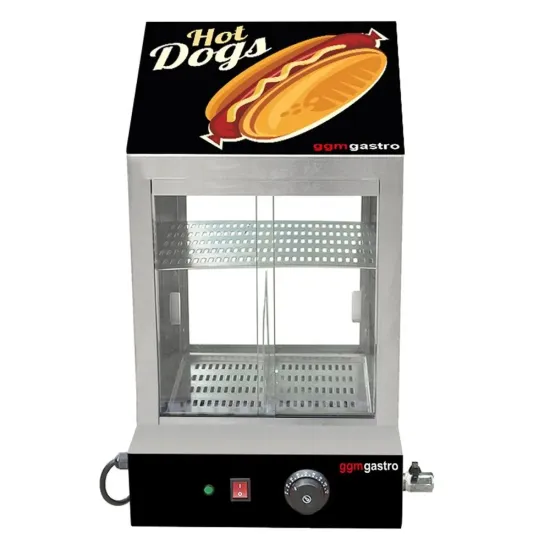 Stainless Steel Hot Dog Warming Showcase Food Warming Showcase for Restaurant Kitchen Cabinets