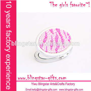 hot selling round zebra makeup mirror