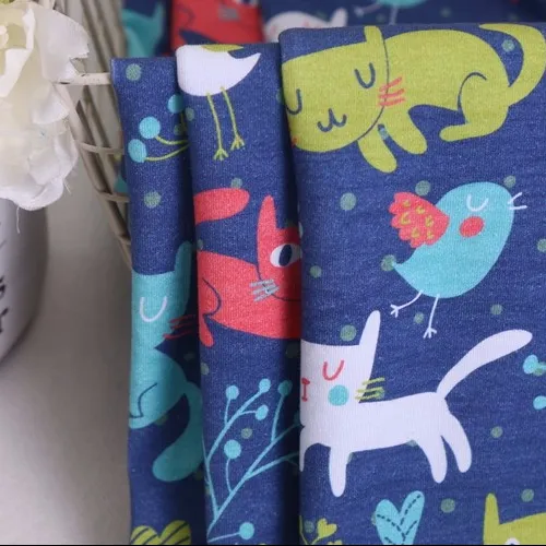 China Wholesale 95% Cotton 5% Spandex Custom Printed Fabric for Garments