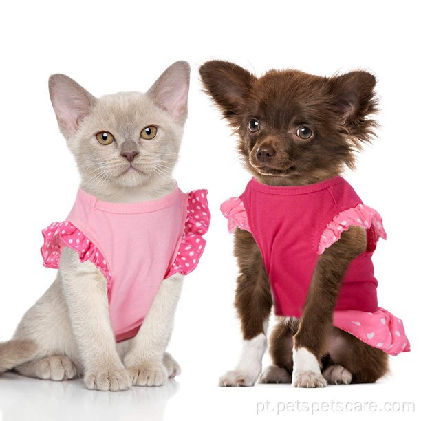 Vestidos de cachorro para fêmea fofa feminina