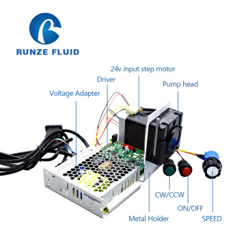 24V DC Peristaltic Pump with Speed Voltage Regulator