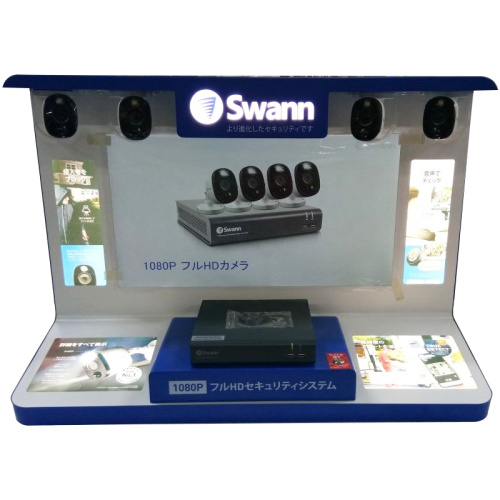 speaker display stand retail store