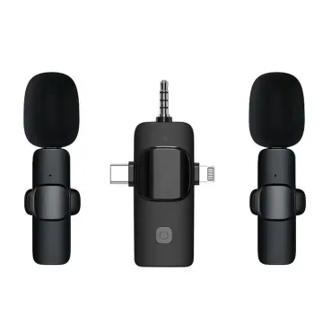 Hot Portable K15 3-in-1 Wireless Lavalier Microphone for Noise-Cancelling Live Streaming and Recording