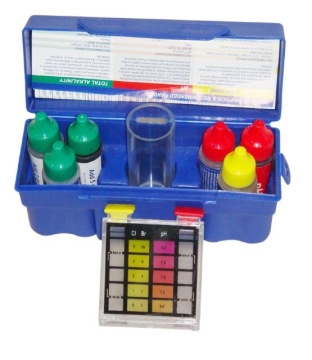 Comprehensive 5-Way Pool Testing Kit: PH, Chlorine, Bromine, Alkalinity, Acid Demand for Effective Pool Maintenance and Filter Optimization
