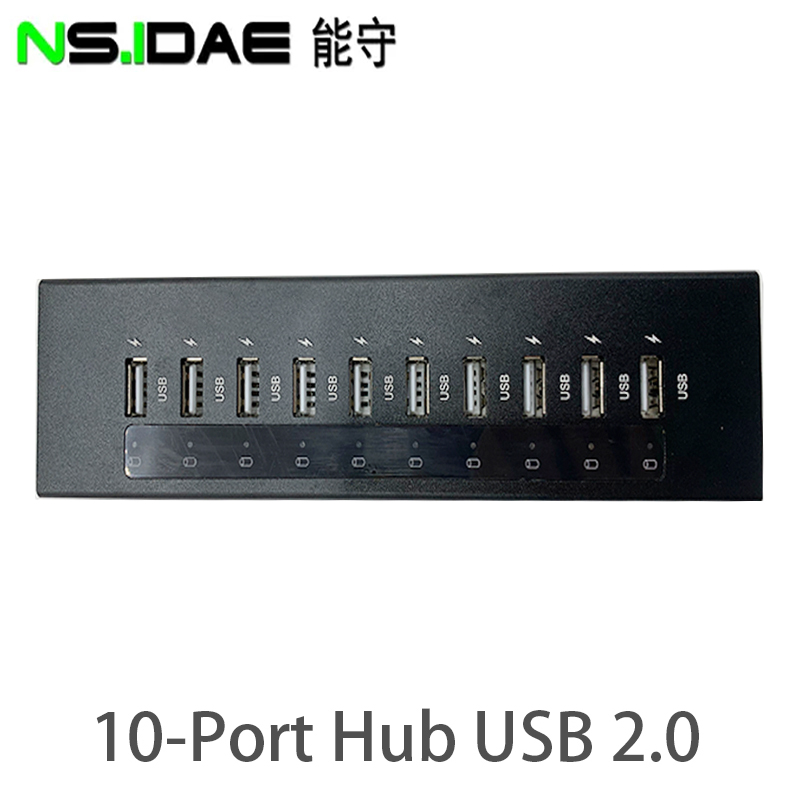 10 포트 포트 USB 2.0 허브는 데이터를 전송합니다