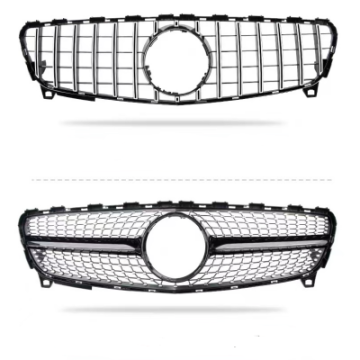 ติดตั้งเพิ่มเติม GT Grille 2013-2018 สำหรับ Mercedes Benz A-Class W176 AMG Bar Bar Grille Cover
