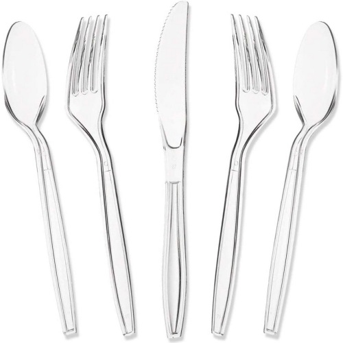 Heavy Duty Clear Transparent Plastic Spoons