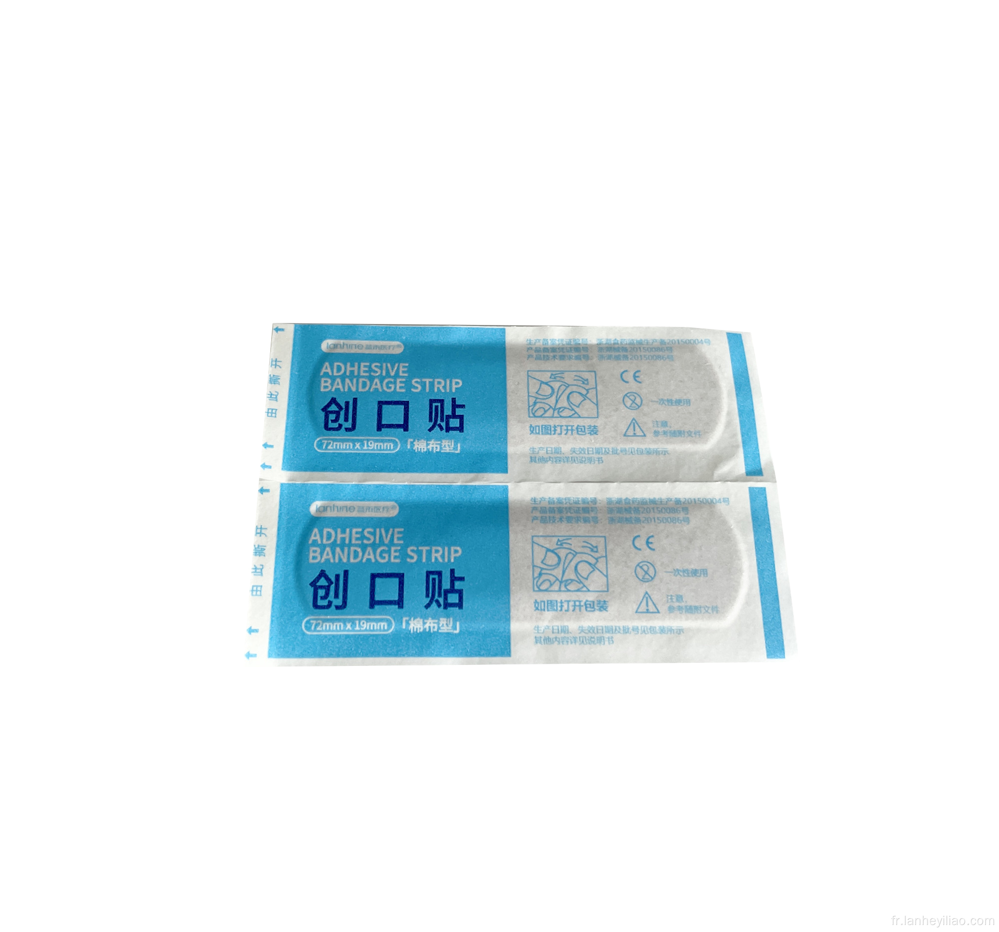 Vente à chaud Absorption rapide Bandage Adhesive Bandage Type de coton