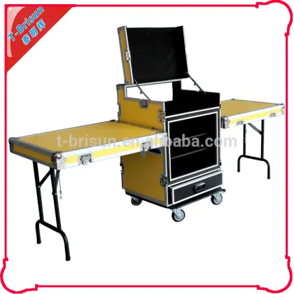 flight case drawer flight case table yellow flight case