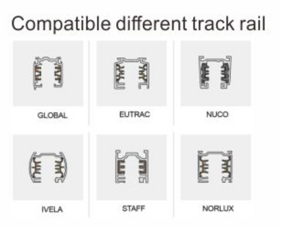 LiteHome Track Linear Lights compatible with Eu track brands