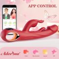 Vibrador de impulso de coelho com brinquedos para adultos com display LCD
