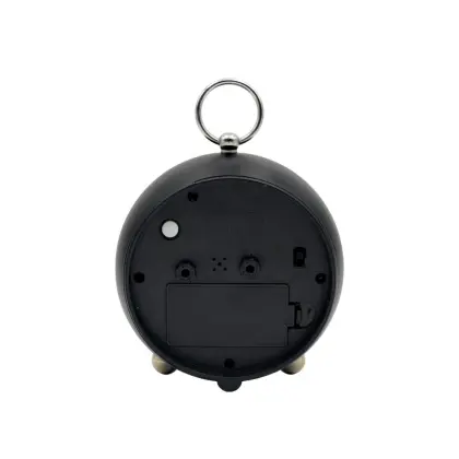 Plating Iron Metal Round Alarm Clock Needle Type Quartz Alarm Clock