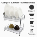 2 tier chrome plated dish drainer