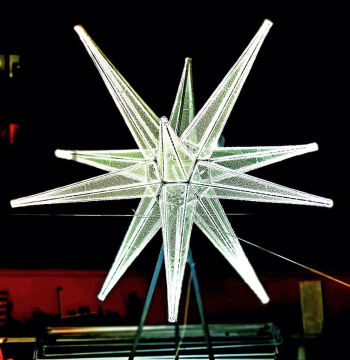 High Quality 3D Medium Star Motif White Micro LED Light for Indoor & Outdoor Use
