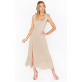 Summer Sleeveless Ruffle Midi Dress