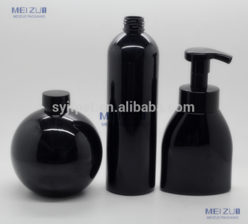 HOT!!! pet black bottle series plastic 500ml bottle with lid