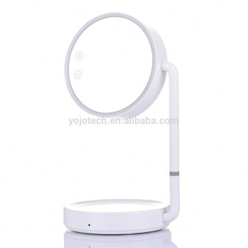 Led Lighted Vanity Mirror Natural Bright Light Makeup Mirror with Rechargeable Battery Operated Lights Around Mirror