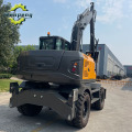 13.5 Ton Hydraulic Wheel Excavator For Earthmoving