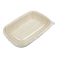 Bio sockerrör Bagasse Container Lunch Box Plastlock