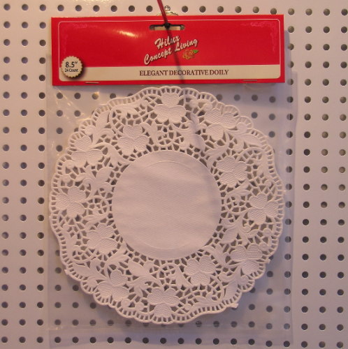 8.5inch round paper doily in header card