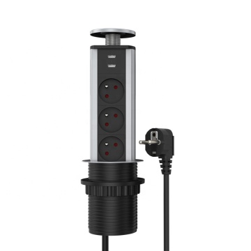 France Tabletop Conference Table with Pop-Up Power Data Socket and USB Charger