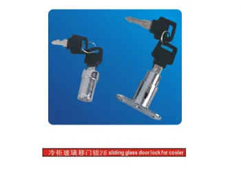 Customised Metal Plastic Sliding Glass Refrigerator Door Lock For Cooler With Keys Oem
